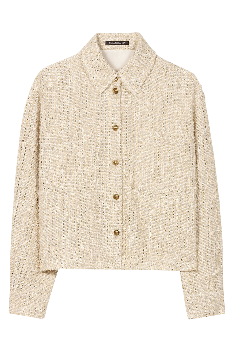 Tweed-Hemdjacke von LUISA CERANO.