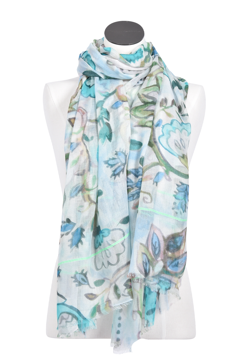 Schal mit Blumenranken von MEL & DAVIS