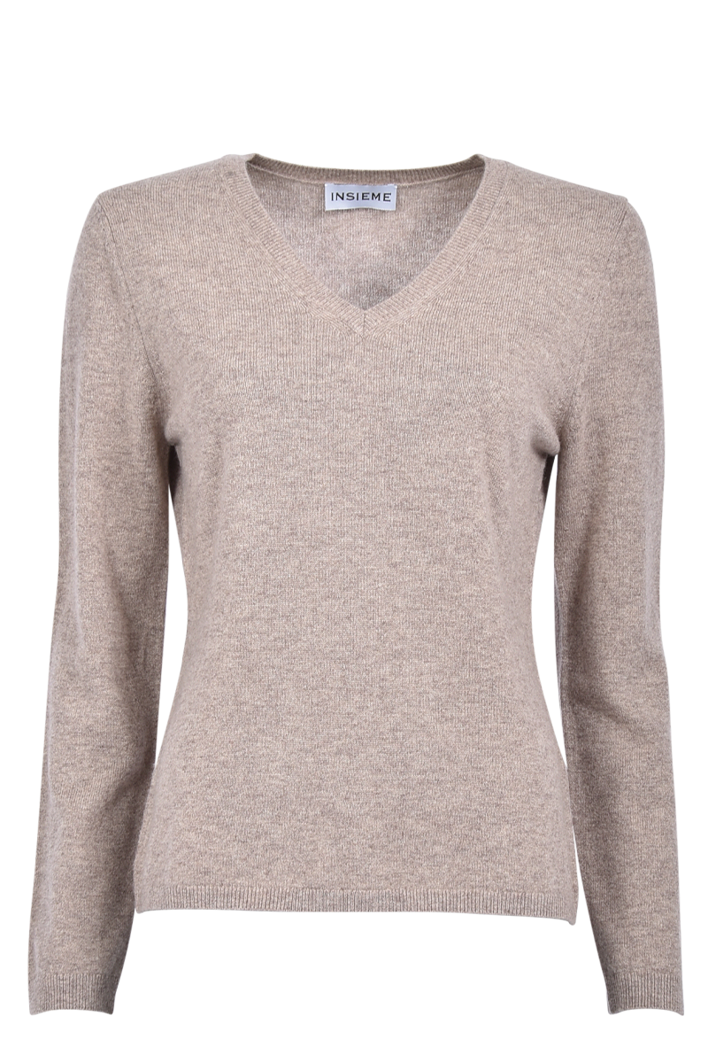 Klassischer V-Ausschnitt-Pullover aus 100% Kaschmir von INSIEME.