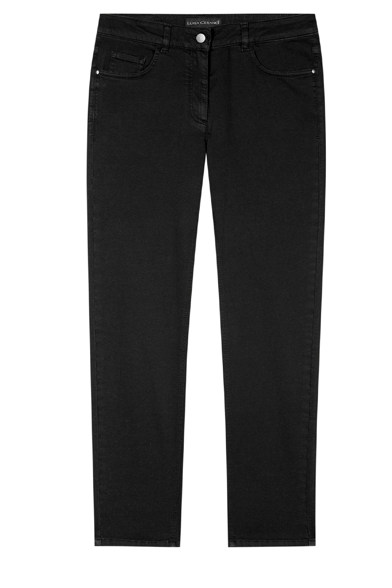 Tapered-Twill-Denim von LUISA CERANO.