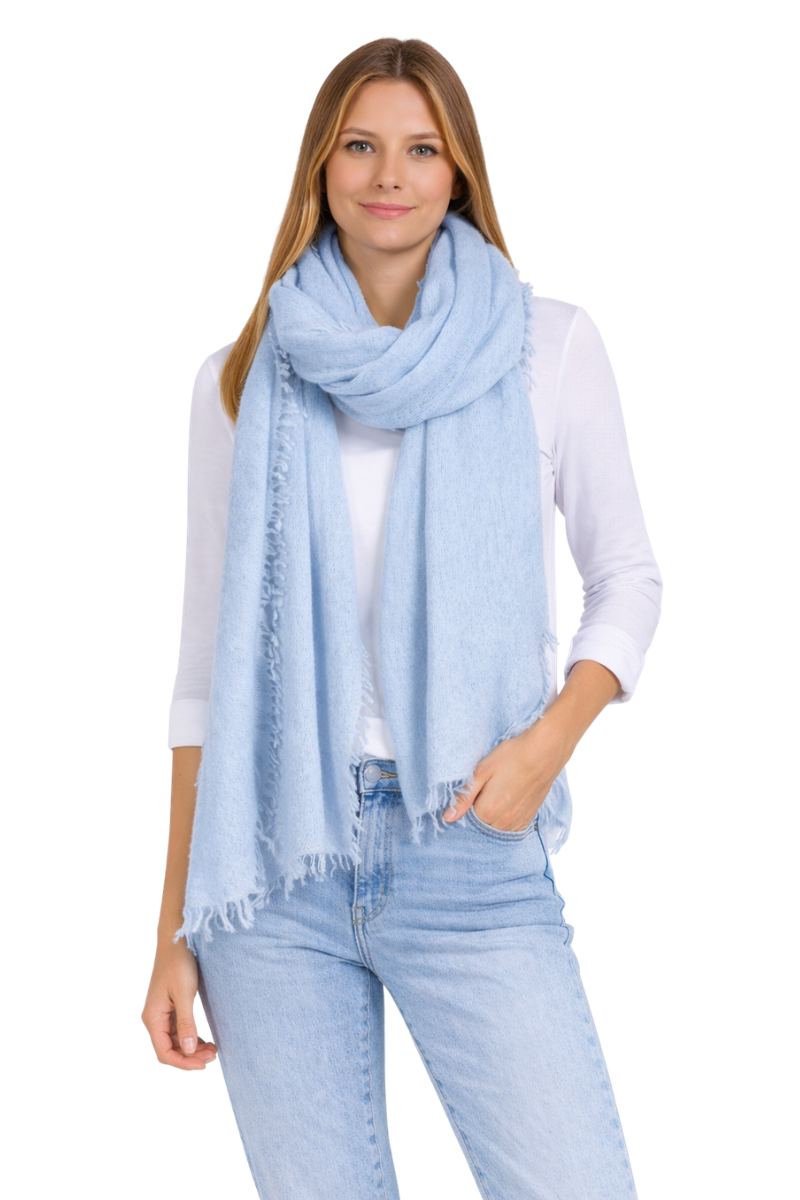 Edles Cashmere-Tuch von PUR SCHOEN, Bleu
