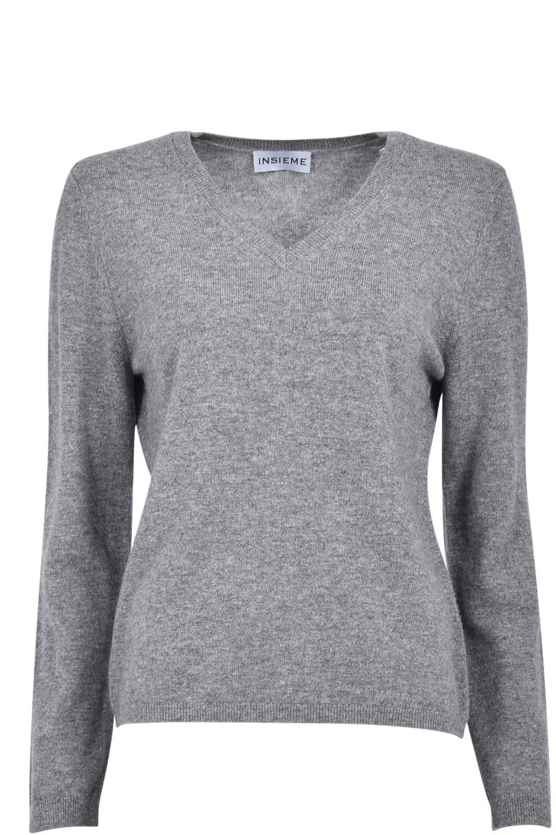 Klassischer V-Ausschnitt-Pullover aus 100% Kaschmir von INSIEME.