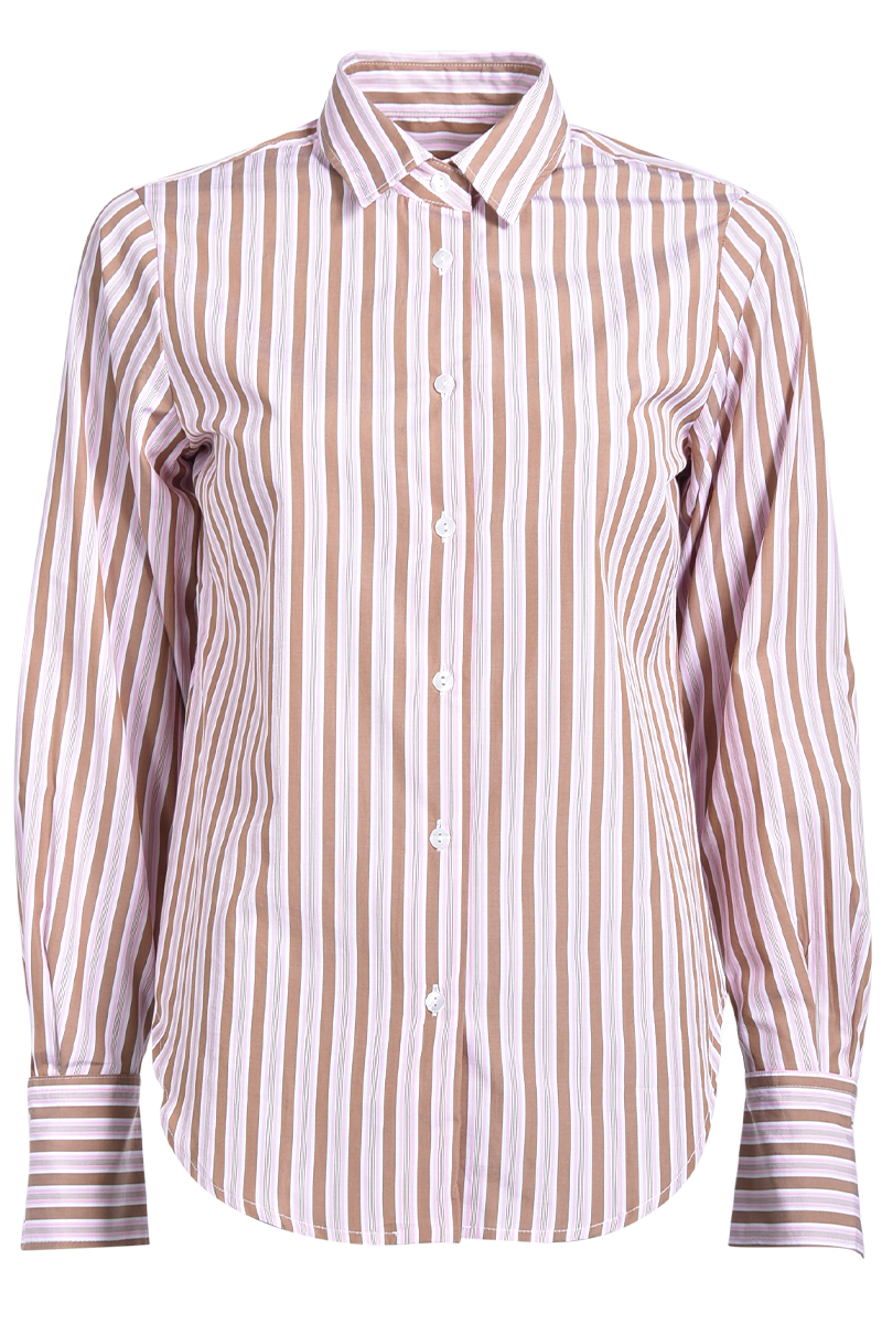 Bluse mit Multicolour-Streifen und langen Manschetten von STEEN.