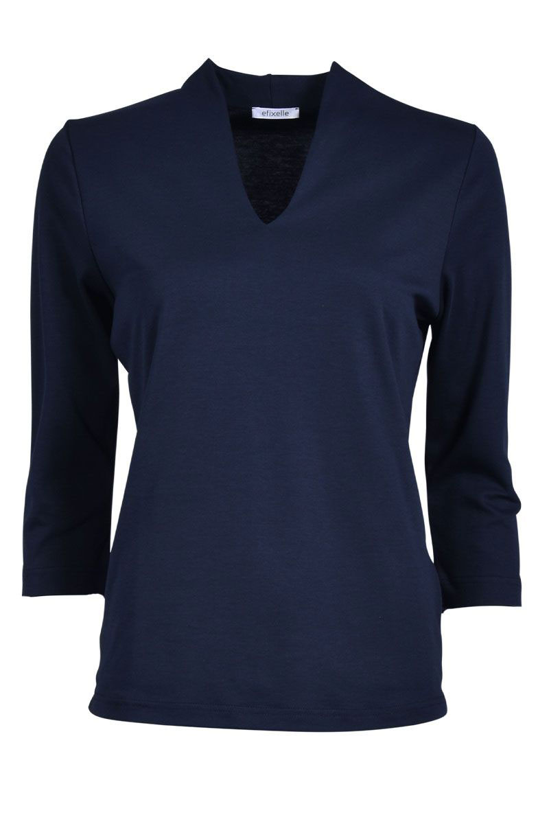 Kelchkragenshirt aus Baumwolle von EFIXELLE