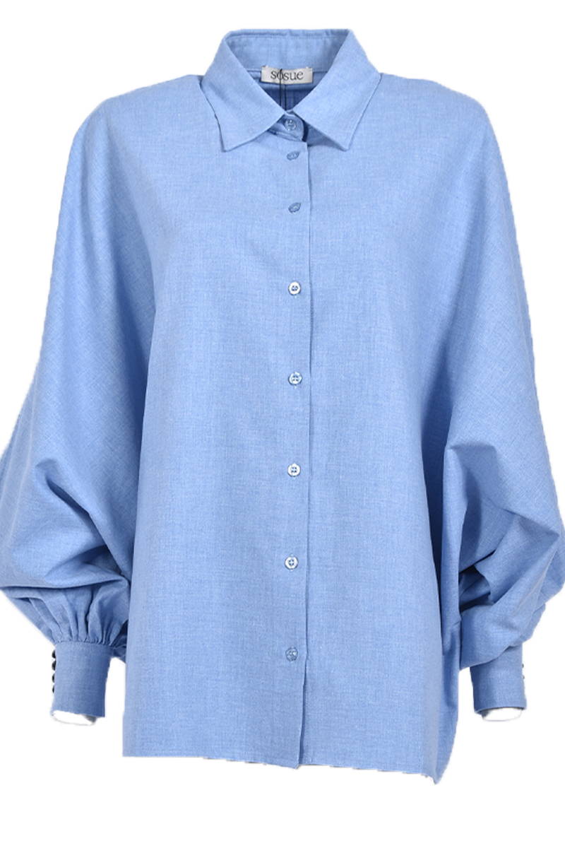 Flanell-Bluse "Antonia" mit Fledermausärmeln von SOSUE