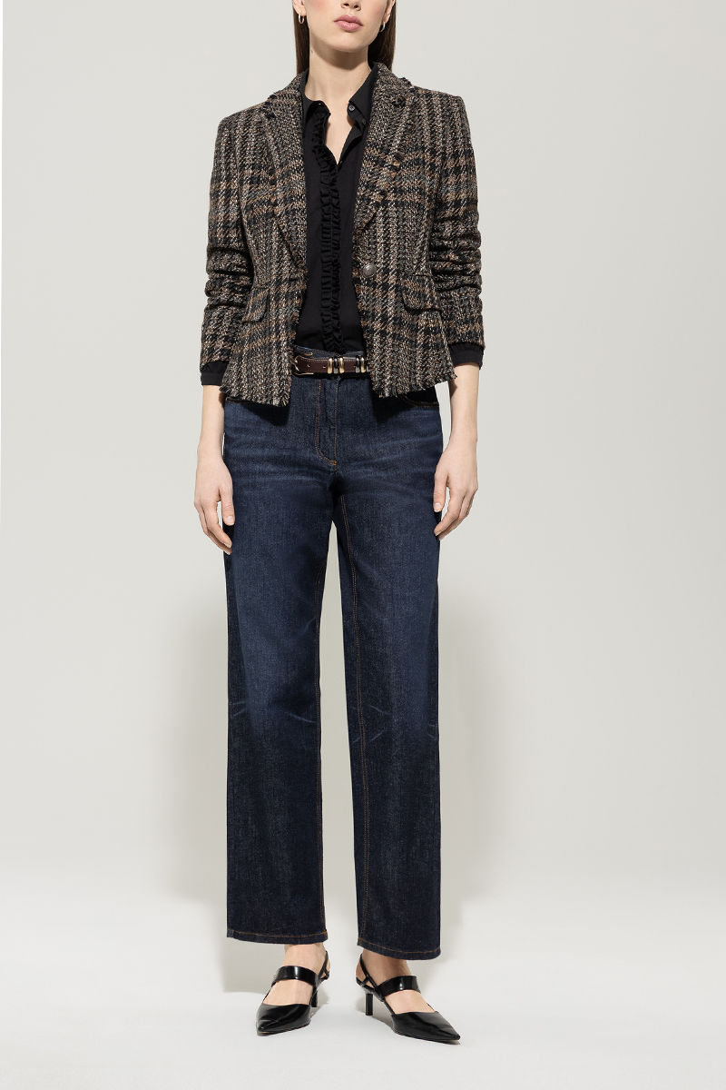 Karo-Ein-Knopf-Blazer von LUISA CERANO