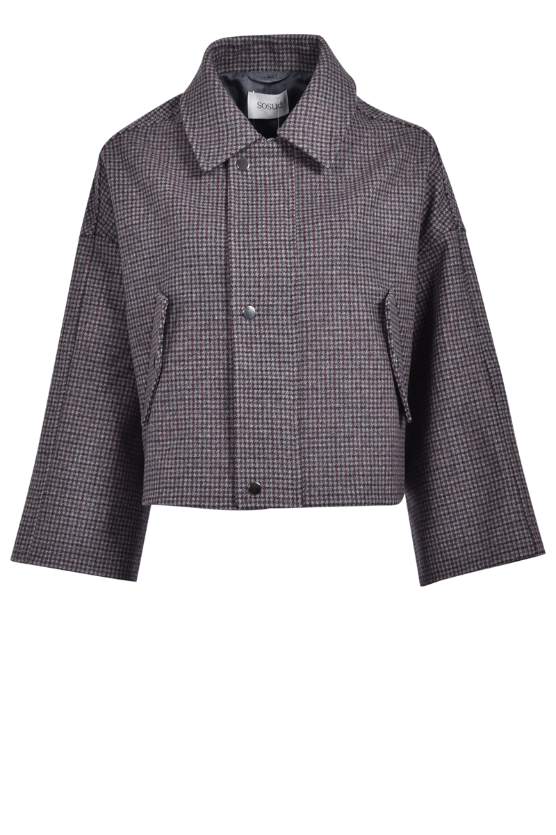 Karierte Kaban-Jacke "Viktoria" von SOSUE Karierte Kaban-Jacke "Viktoria" von SOSUE