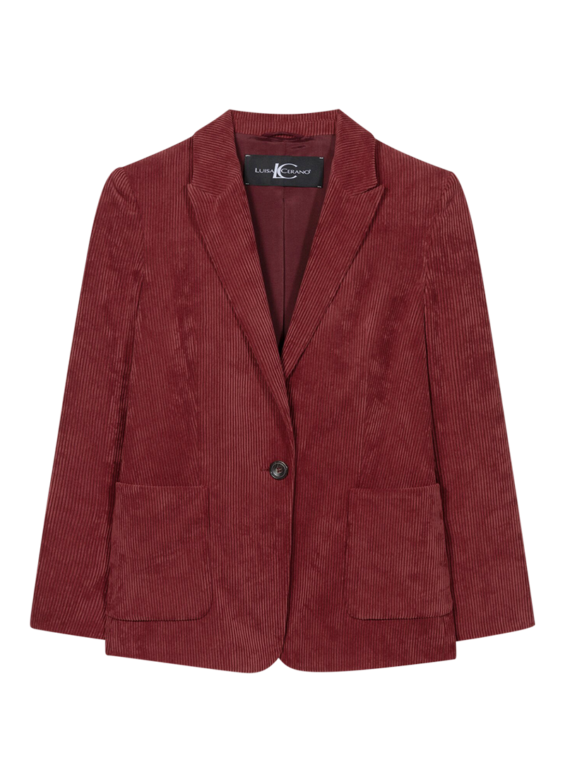 Cord-Ein-Knopf-Blazer von LUISA CERANO. Cord-Ein-Knopf-Blazer von LUISA CERANO.
