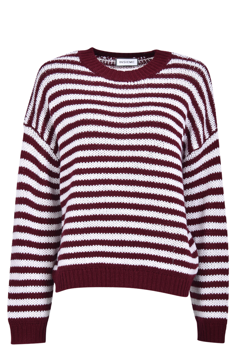 Streifenpullover mit offenen Maschen von INSIEME.