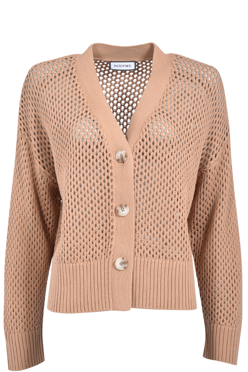 Cardigan mit Lochstrick und 3 Knöpfen von INSIEME