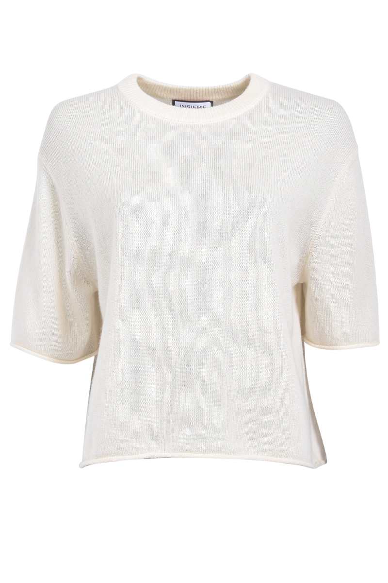 Rundhalspullover mit 3/4-Ärmeln von INSIEME.