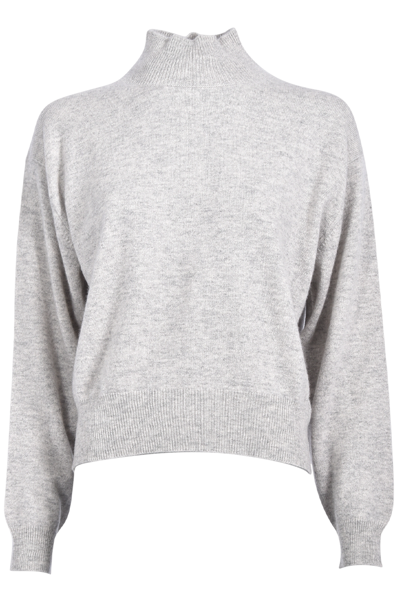 Pullover mit Stehbund aus Boiled Cashmere von STEEN Collection.