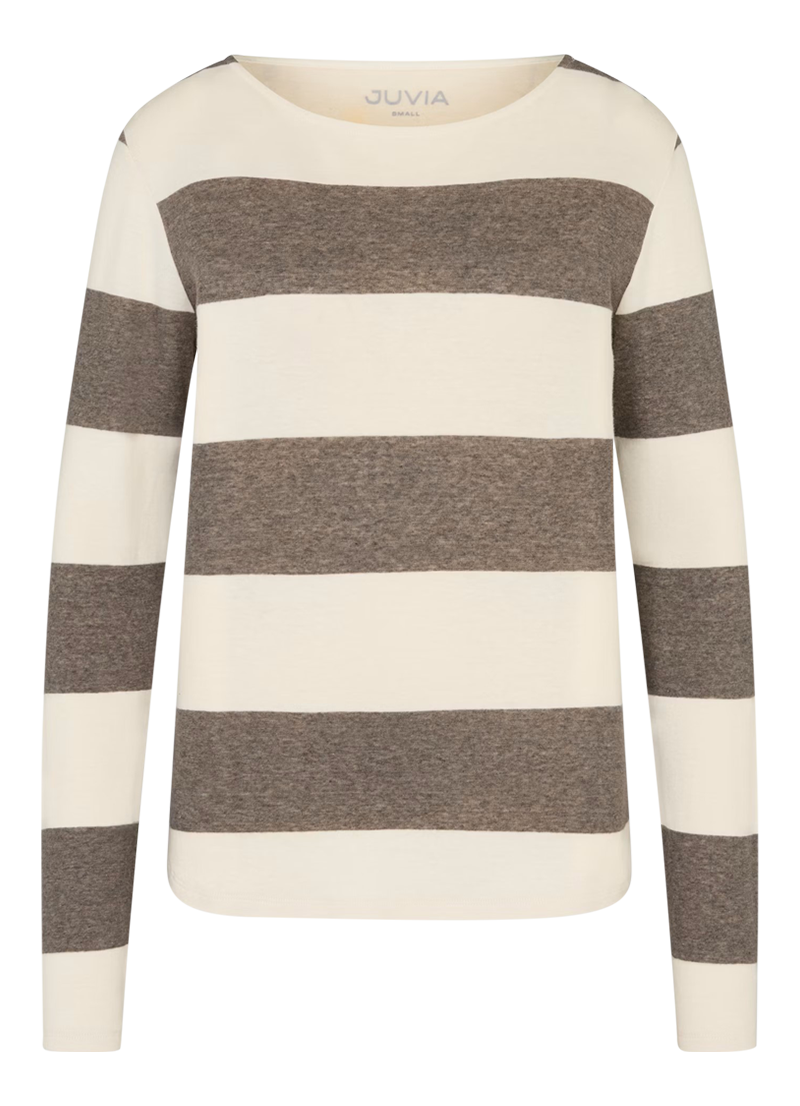 Gestreiftes Cashmix-Sweater "Mara" von JUVIA.