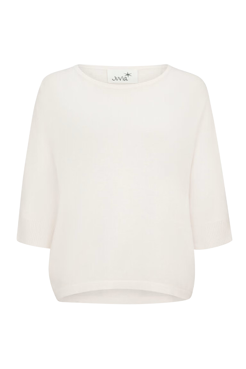 Rundhalspullover mit 1/2 Arm "Blanca" von JUVIA Rundhalspullover mit 1/2 Arm "Blanca" von JUVIA