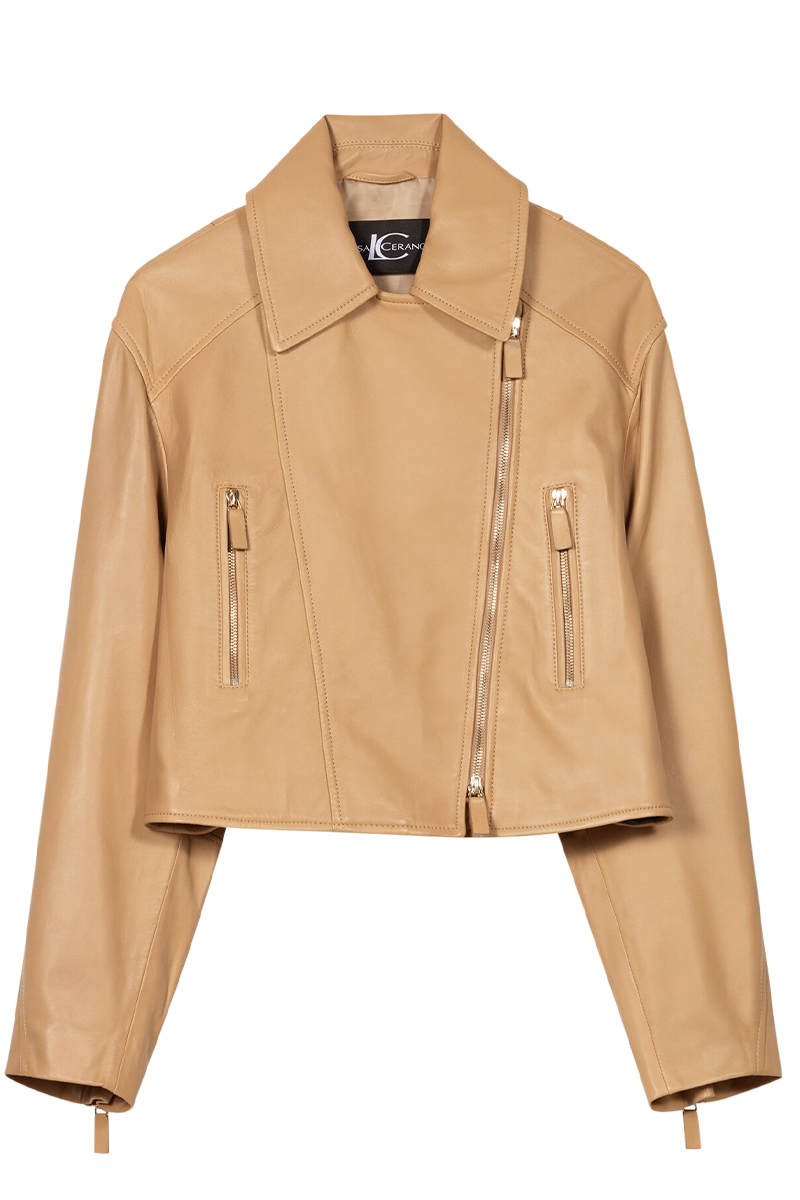 Lammnappa-Lederjacke von LUISA CERANO.