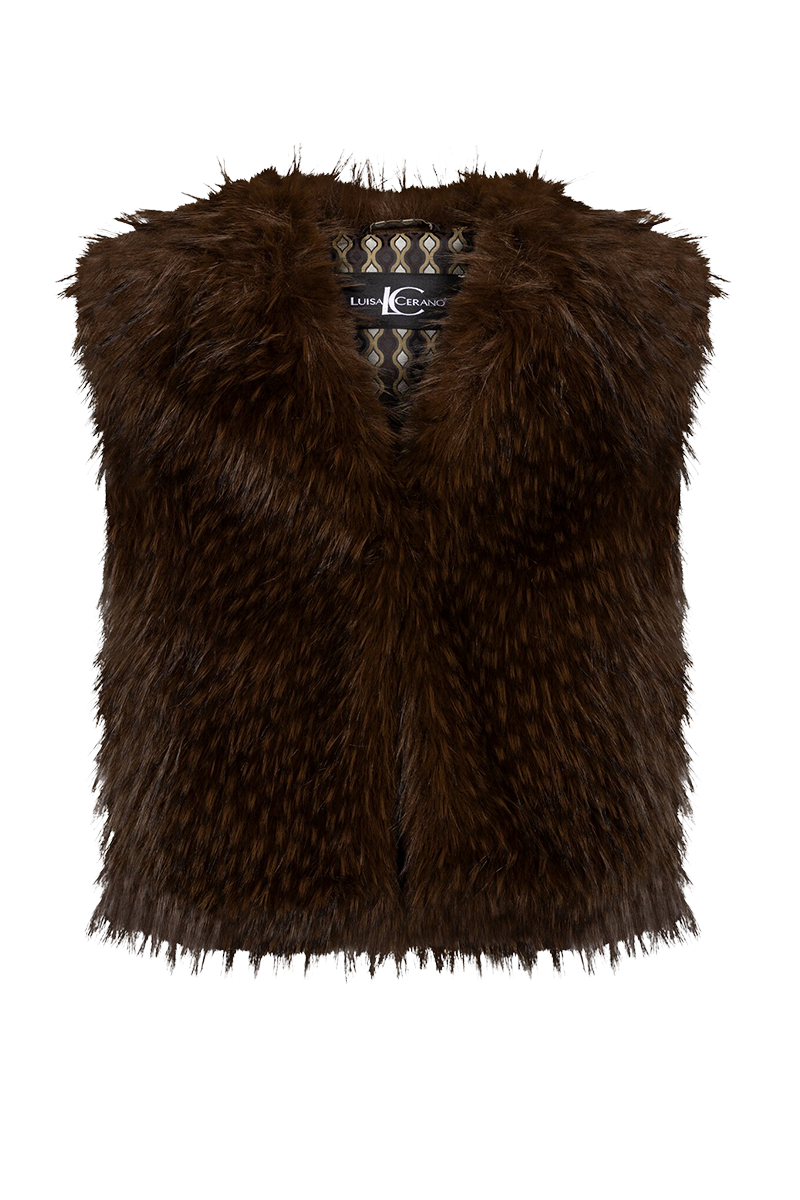 Boho-Weste in Fell-Optik von LUISA CERANO.
