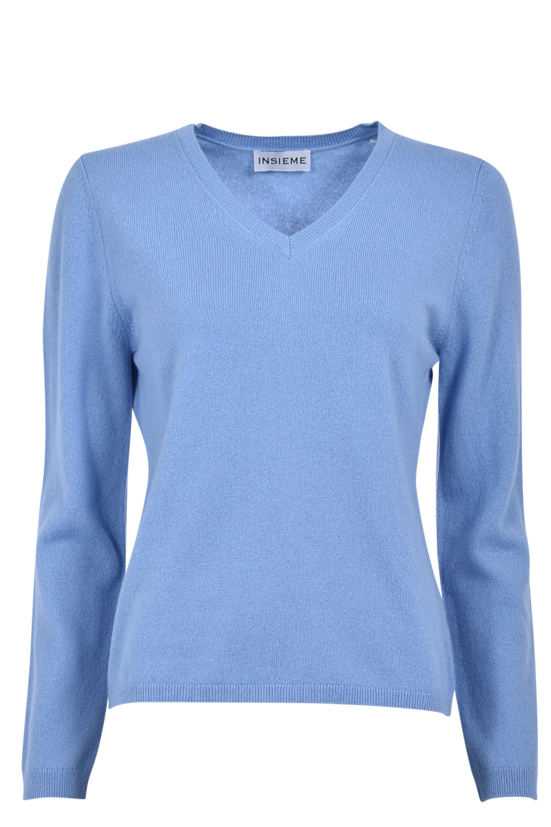 Klassischer V-Ausschnitt-Pullover aus 100% Kaschmir von INSIEME.