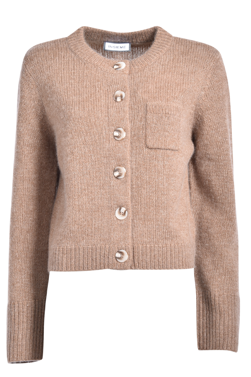 Rundhalsjacke mit weicher Haptik von INSIEME.