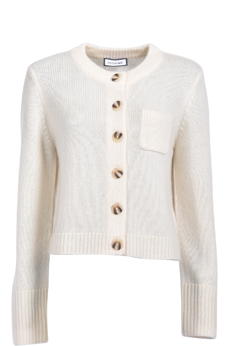 Rundhalsjacke mit breiten Abschlüssen von INSIEME