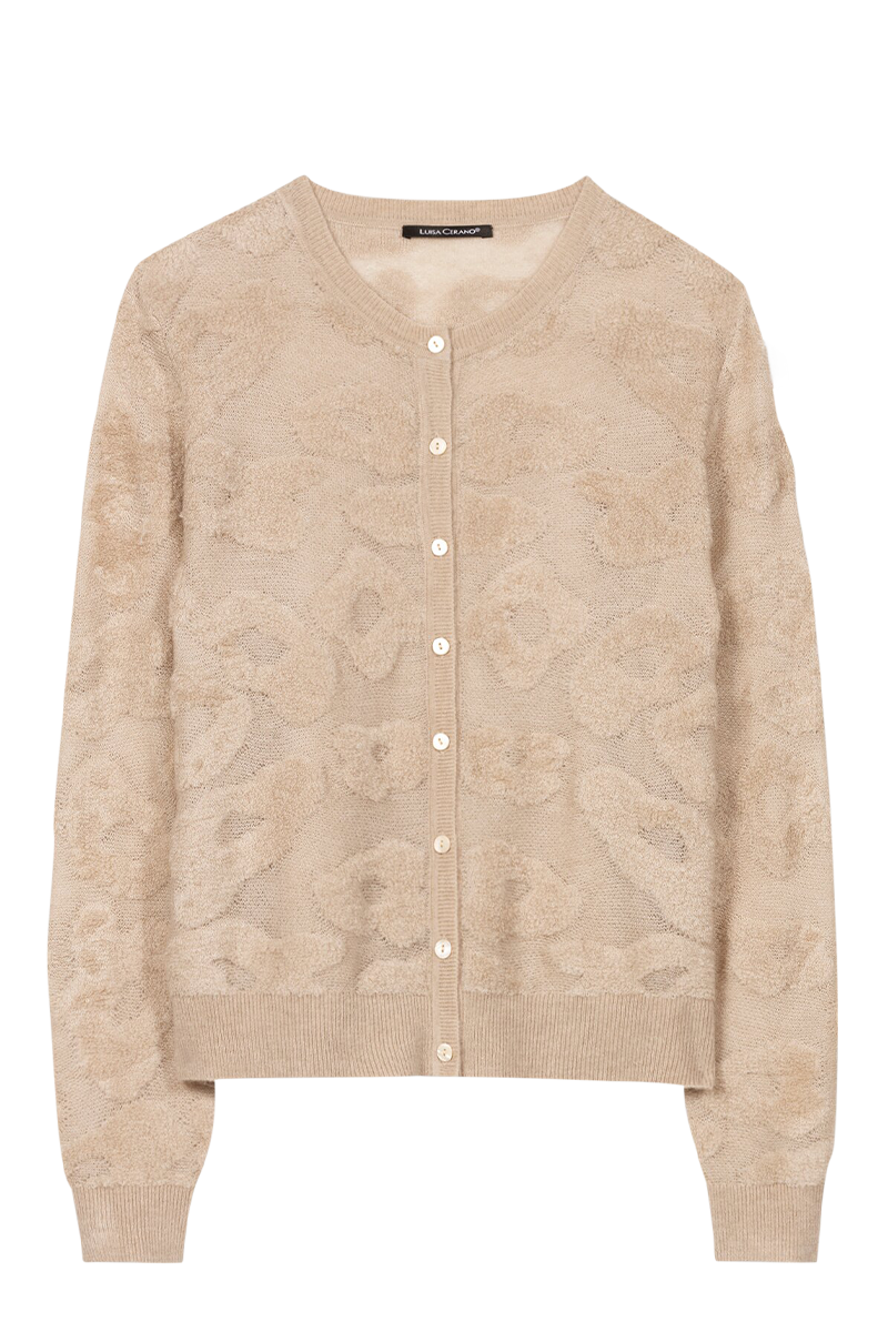 Cardigan mit Leo-Pattern von LUISA CERANO.