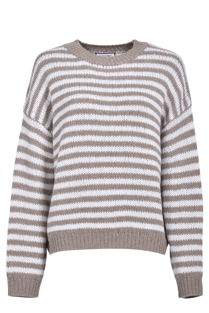 Streifenpullover mit offenen Maschen von INSIEME.