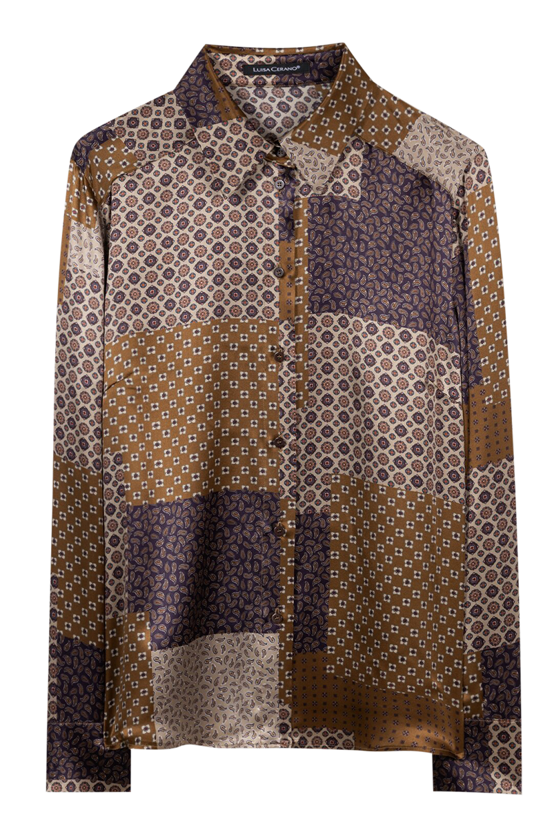 Hemdbluse mit Pattern-Print von LUISA CERANO.