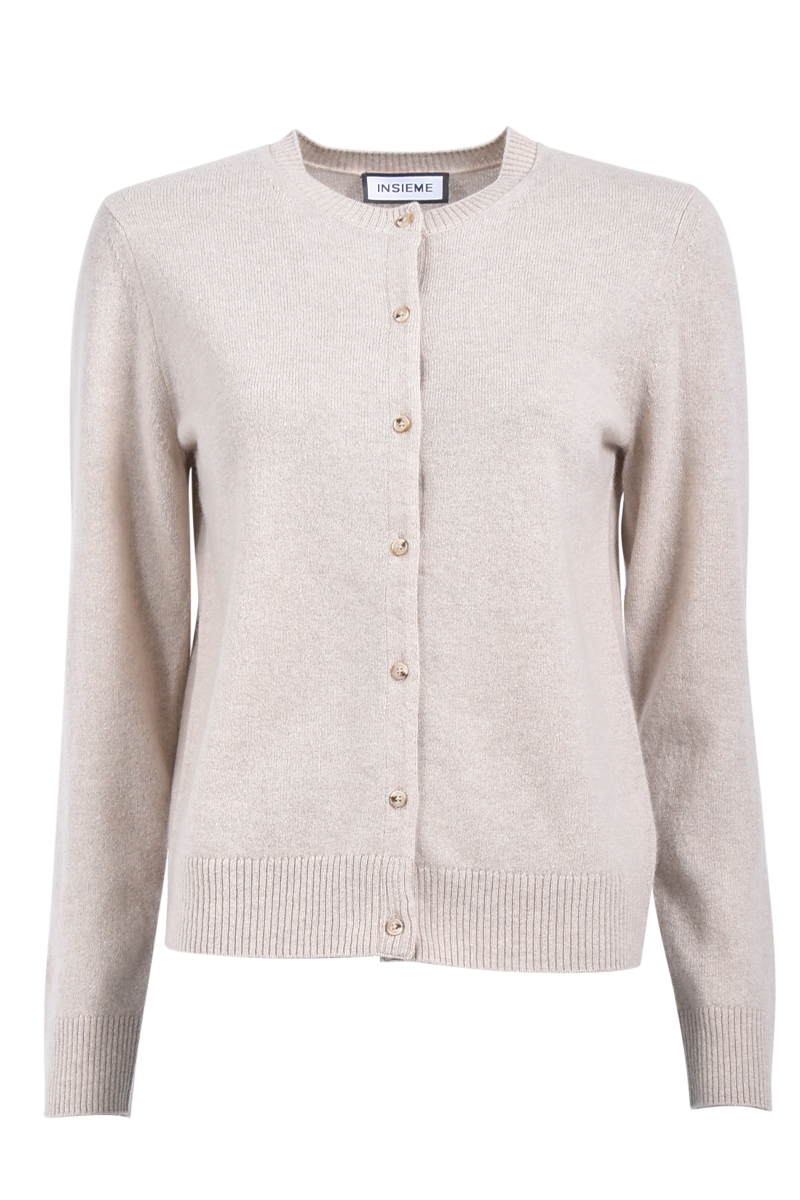 Klassische Rundhalsjacke aus Kaschmir von INSIEME Klassische Rundhalsjacke aus Kaschmir von INSIEME