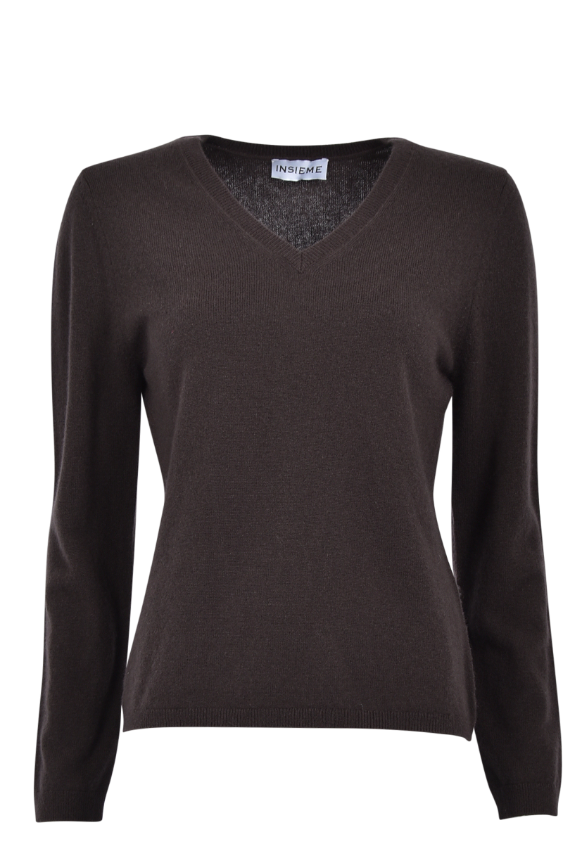 Klassischer V-Ausschnitt-Pullover aus 100% Kaschmir von INSIEME.