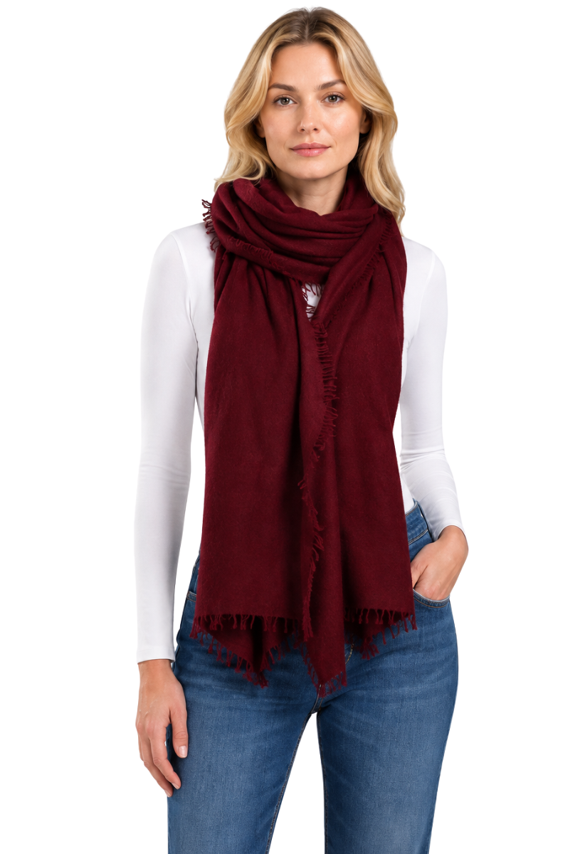 Edles Cashmere-Tuch von PUR SCHOEN, Ochsenblut