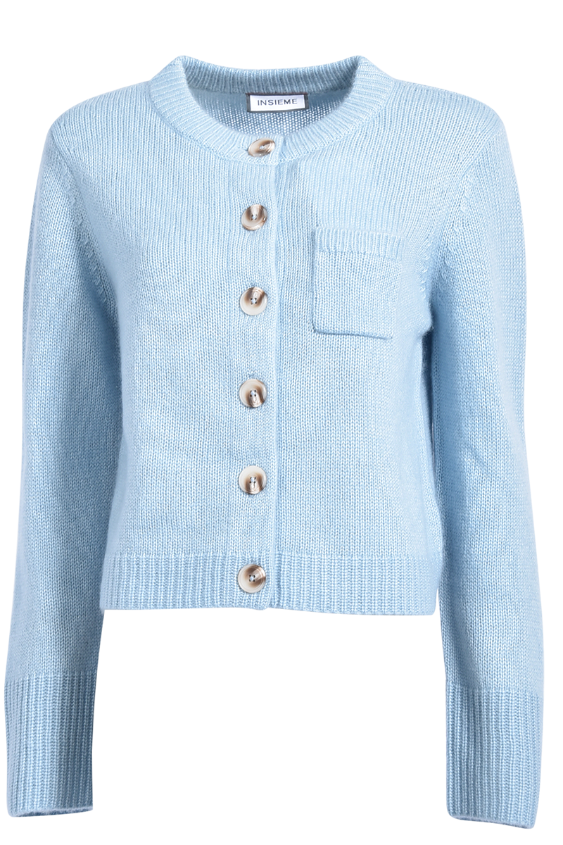 Rundhalsjacke mit weicher Haptik von INSIEME.