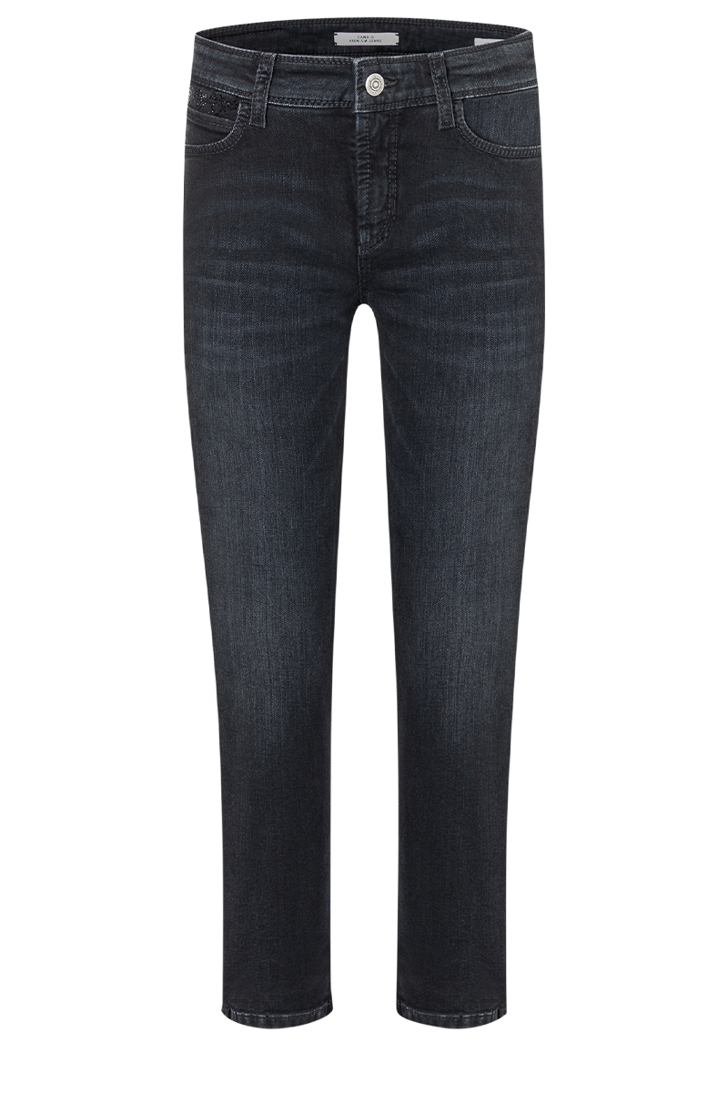 Jeans "Piper short" mit Strassdetails von CAMBIO.