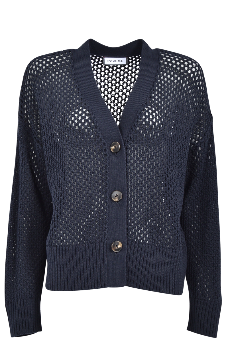 Cardigan mit Lochstrick und 3 Knöpfen von INSIEME