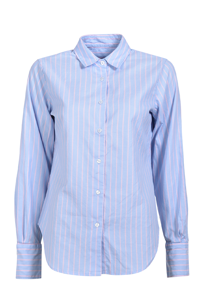 Bluse mit Oxfordstreifen und langen Manschetten von STEEN