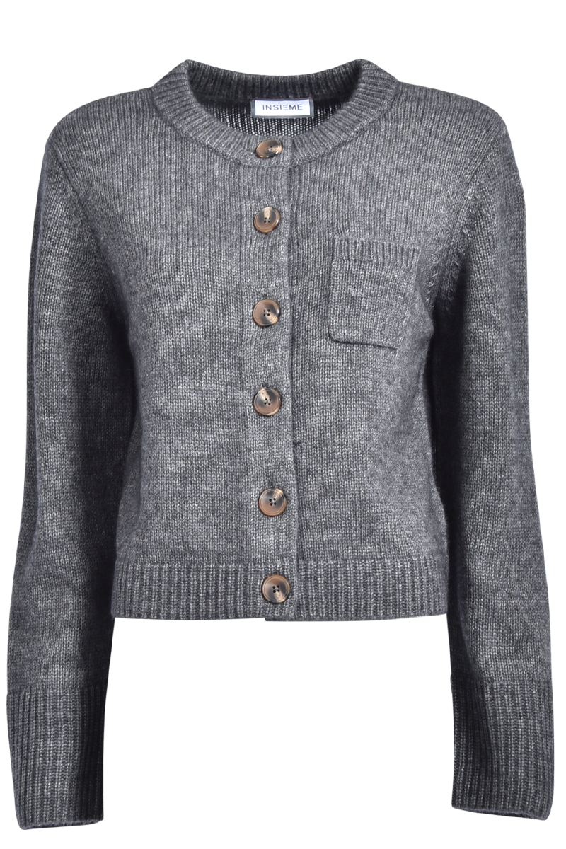 Rundhalsjacke mit weicher Haptik von INSIEME.