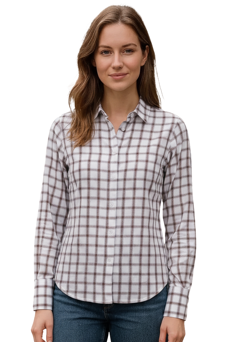 Bluse aus Flanell-Karo von STEEN.
