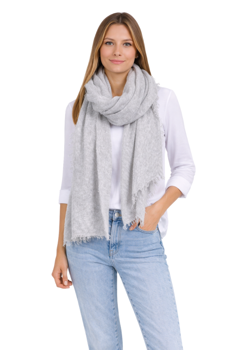 Edles Cashmere-Tuch von PUR SCHOEN, Silber
