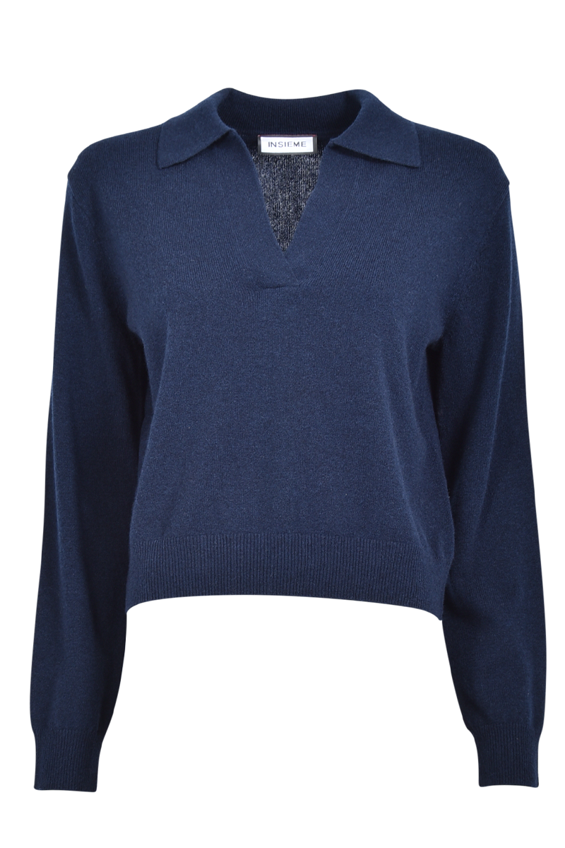 Pullover mit Polokragen aus reinem Kaschmir von INSIEME