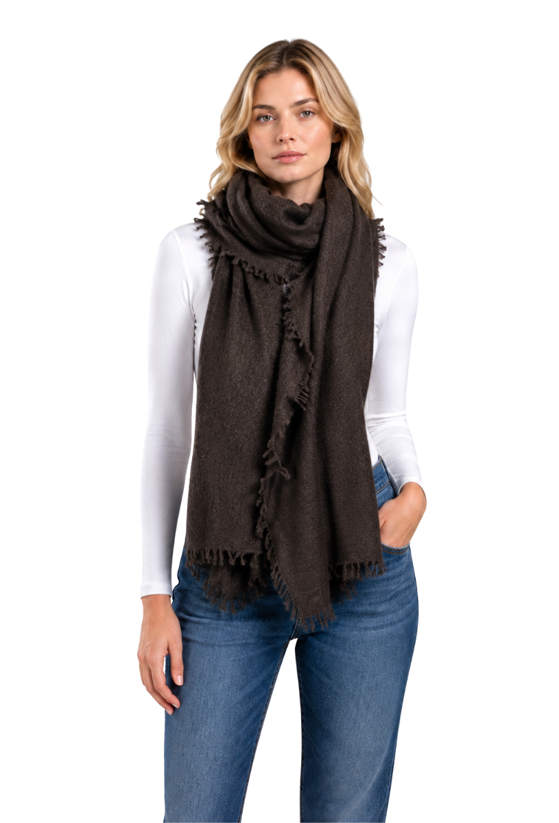 Edles Cashmere-Tuch von PUR SCHOEN, Testa Moro