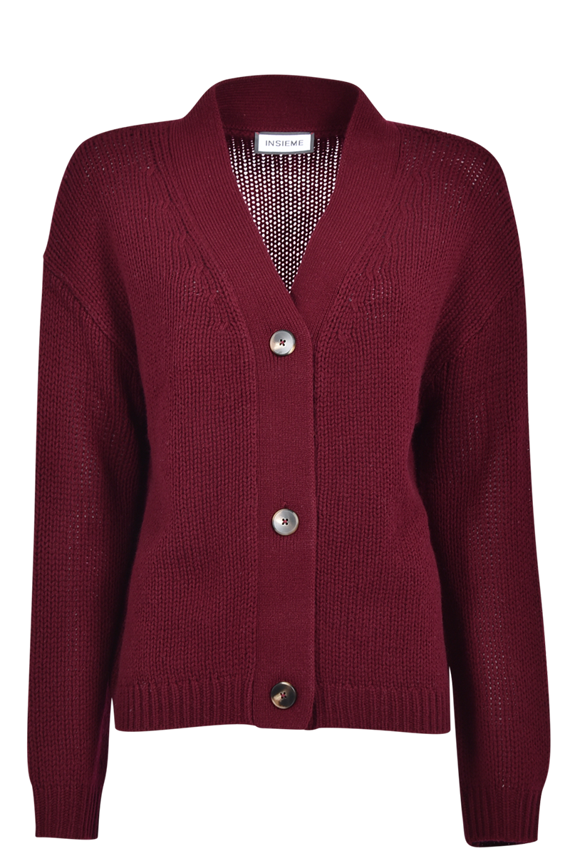 Locker gestrickter Cardigan von INSIEME.