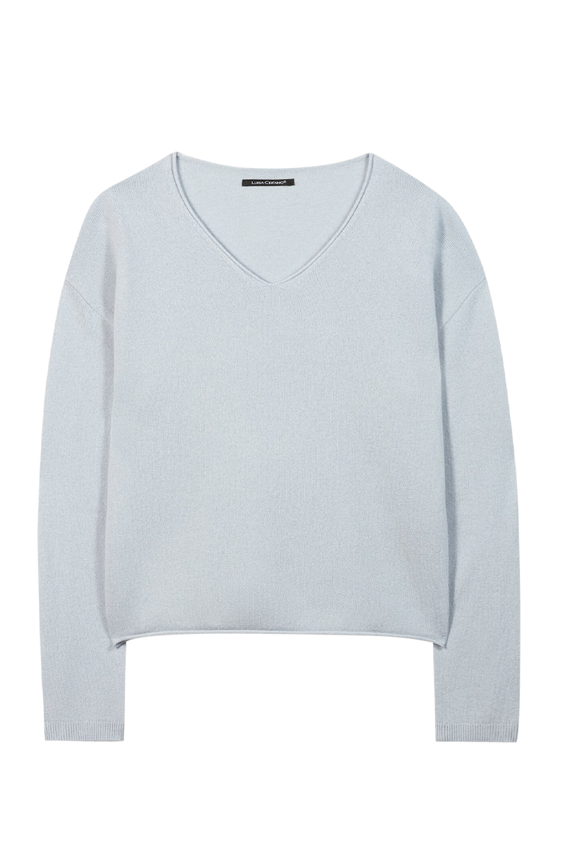 V-Pullover aus Kaschmir-Mix von LUISA CERANO. V-Pullover aus Kaschmir-Mix von LUISA CERANO.