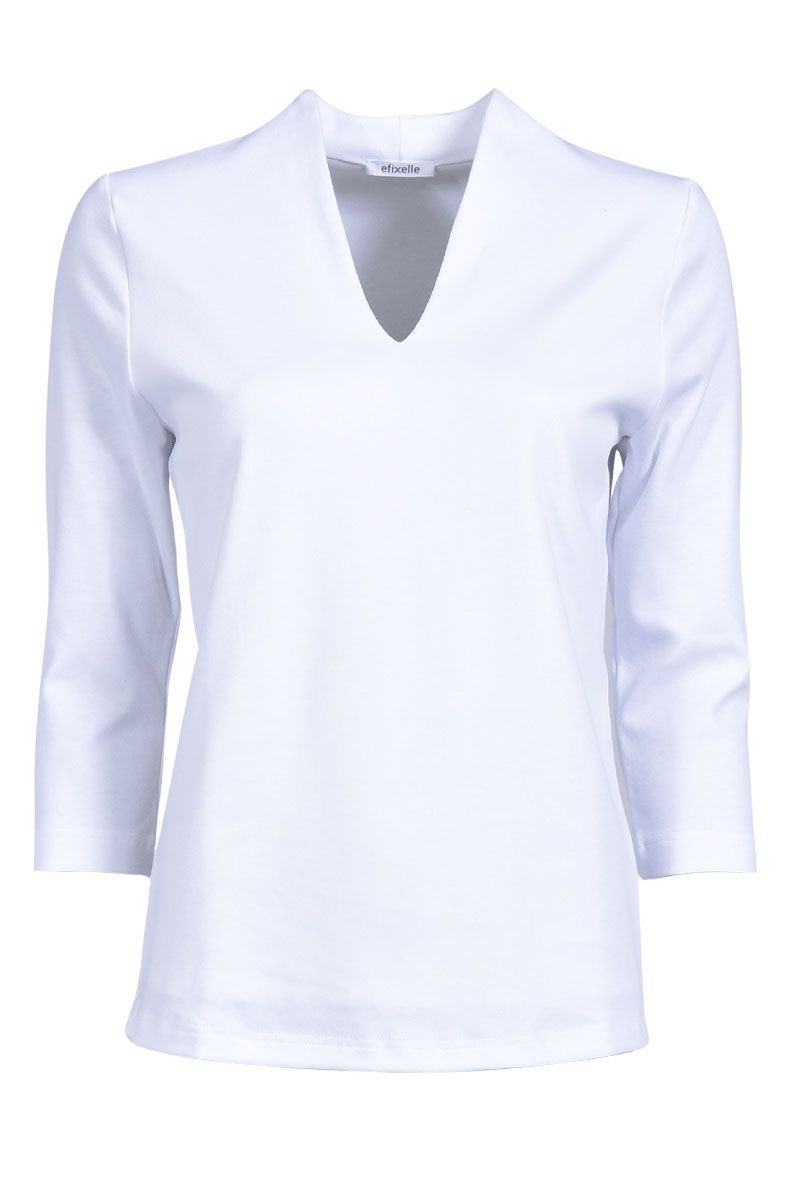 Kelchkragenshirt aus Baumwolle von EFIXELLE
