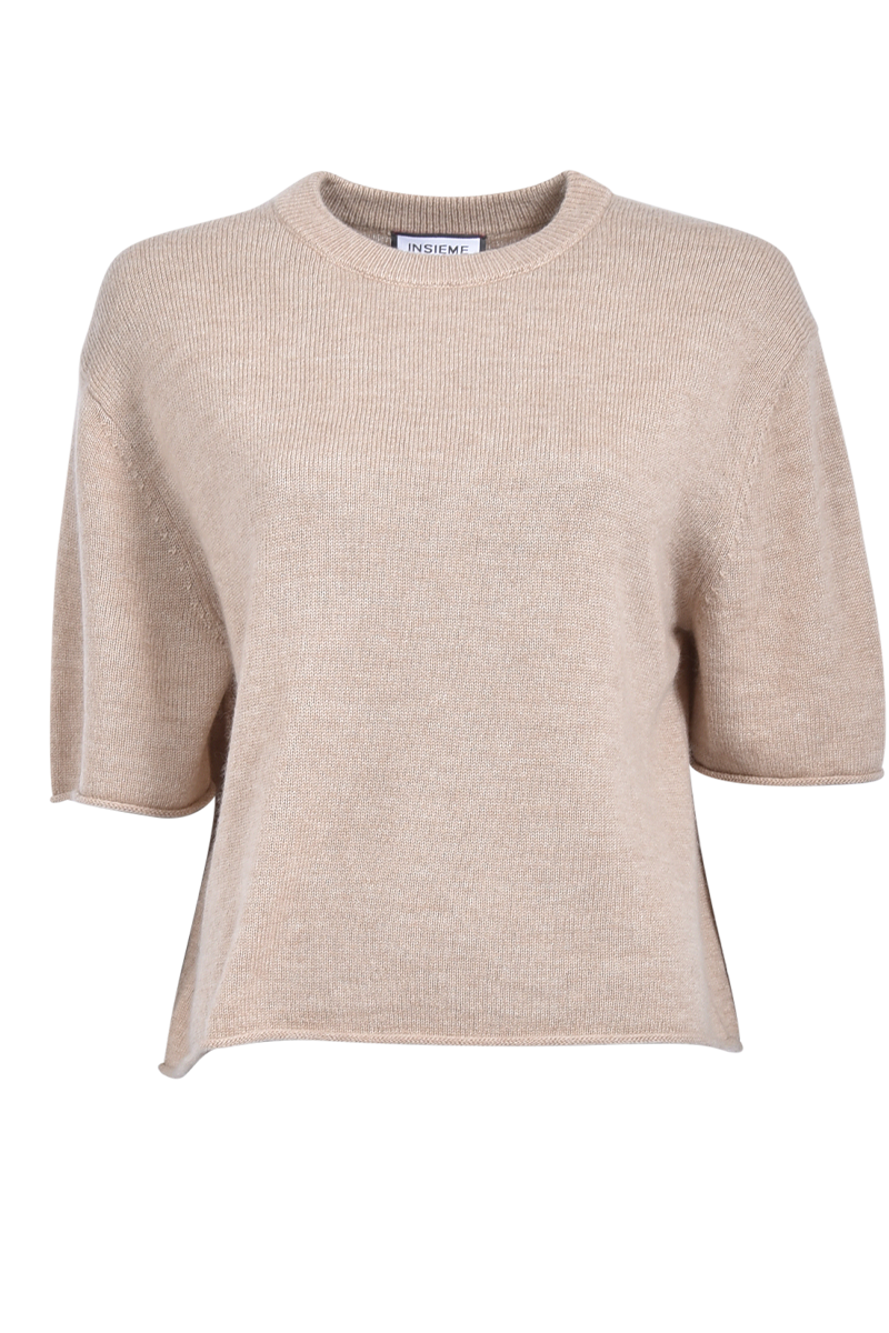 Rundhalspullover mit 3/4-Ärmeln von INSIEME.