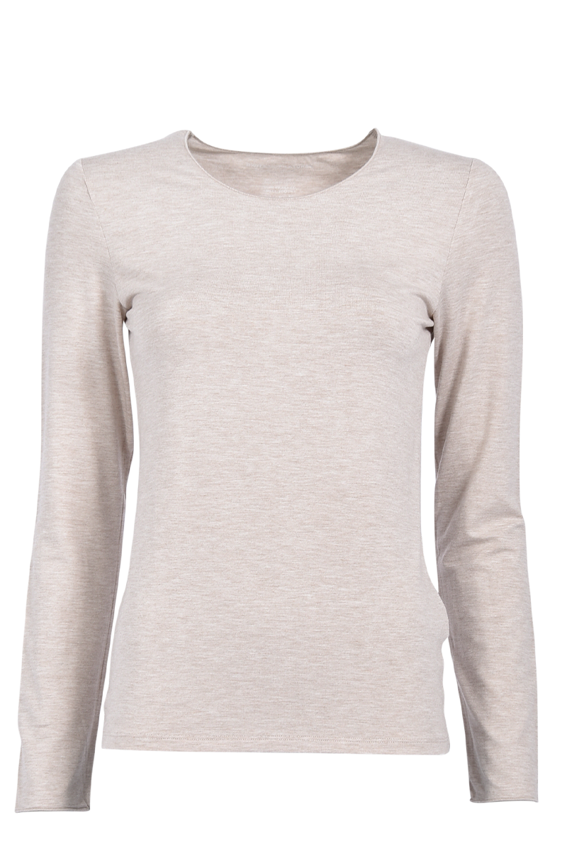 Langarm-Rundhalsshirt mit aus Viskose von MAJESTIC.