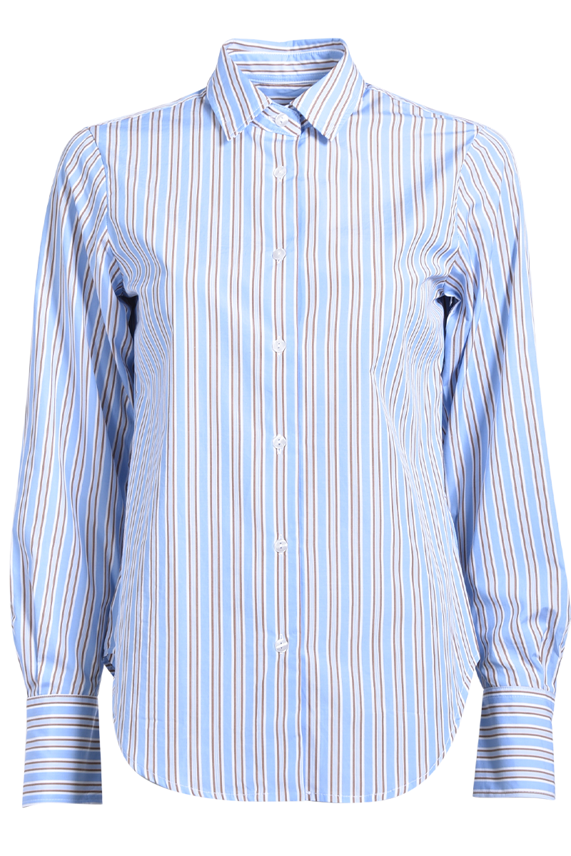 Bluse mit Multicolour-Streifen und langen Manschetten von STEEN.