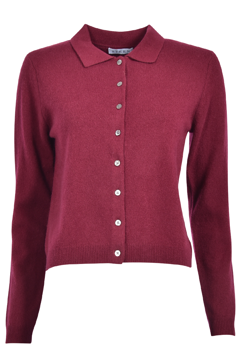 Cashmere-Hemdjacke aus Boiled Cashmere von STEEN Collection.