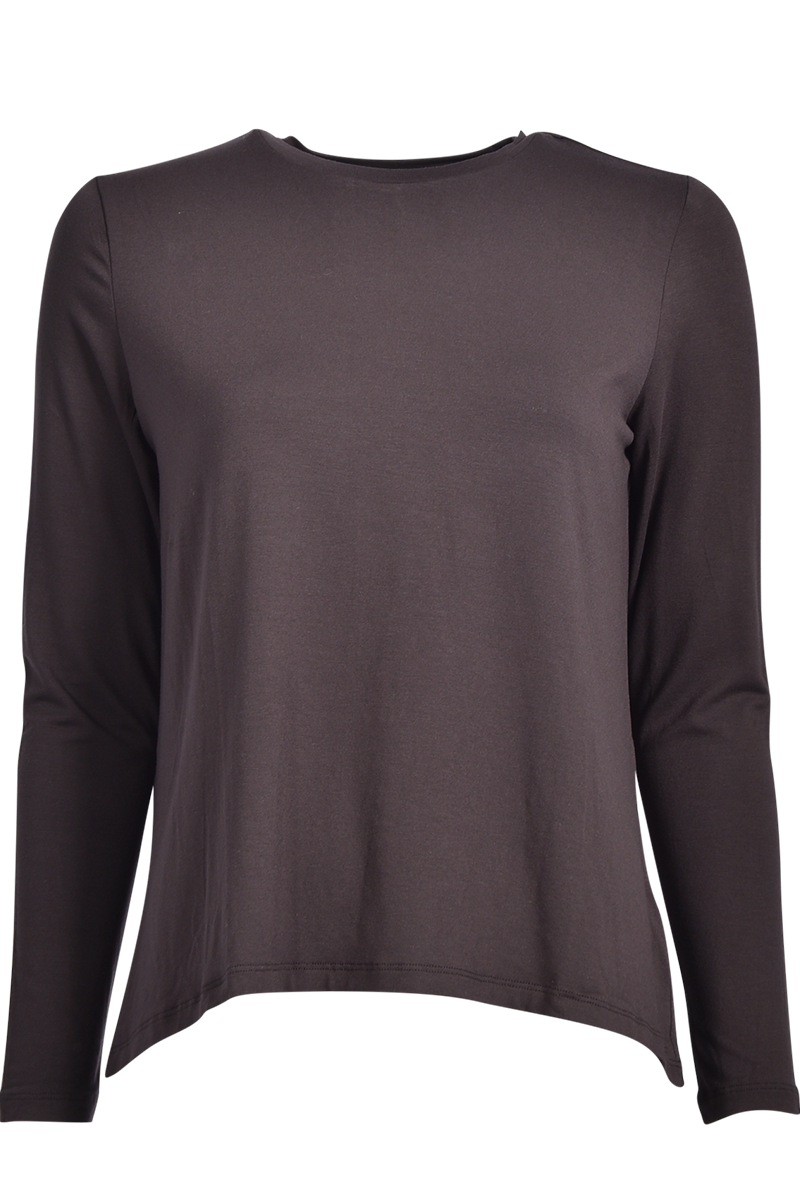 Langarmshirt mit Kellerfalte von MAJESTIC.