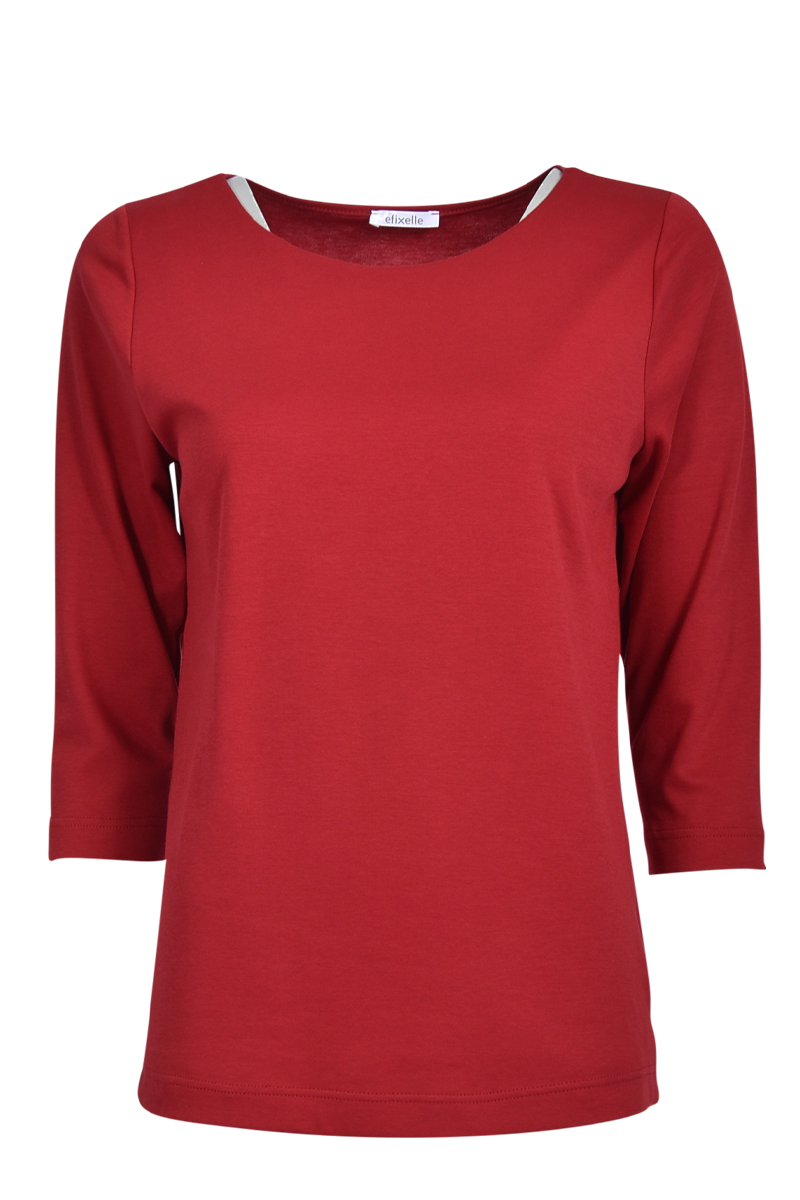 Baumwollshirt mit U-Boot-Ausschnitt von EFIXELLE