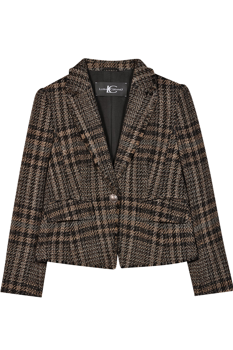 Karo-Ein-Knopf-Blazer von LUISA CERANO.