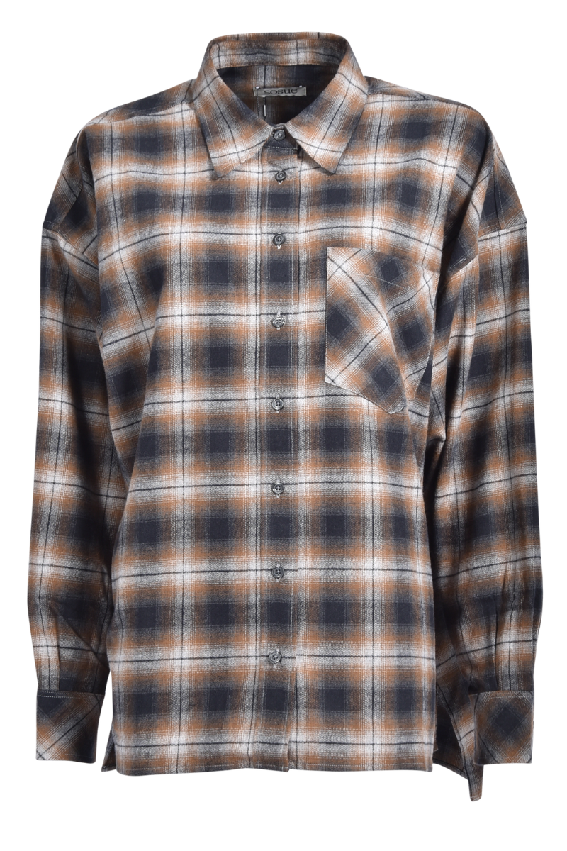 Long Check Boxy Flanell von SOSUE.