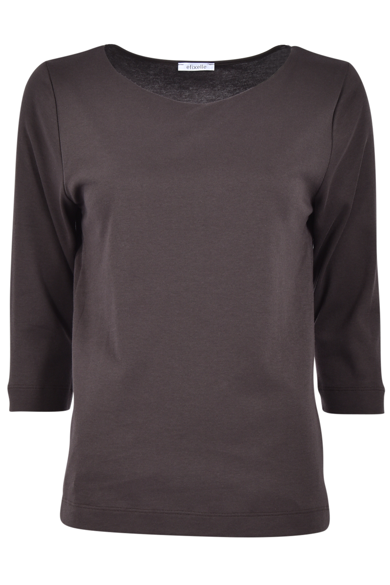 Baumwollshirt mit U-Boot-Ausschnitt von EFIXELLE